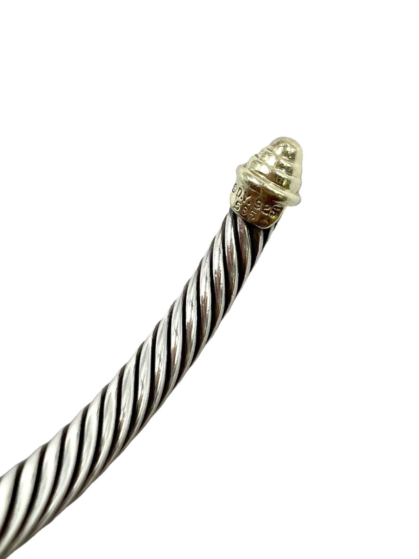 David Yurman Sterling Silver 14k Yellow Gold 5mm Cable Classics Bracelet