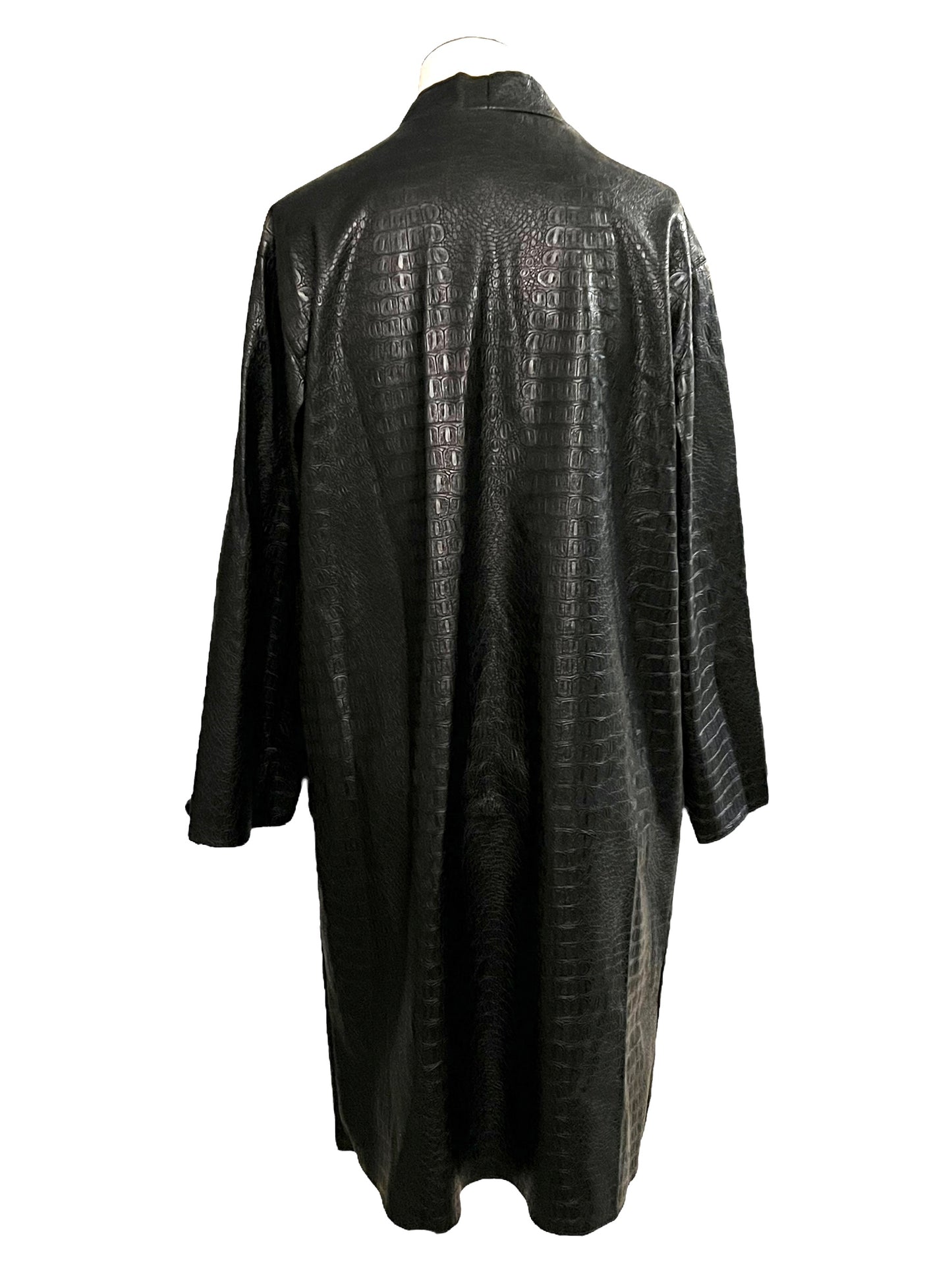 Marc New York Black Croc Embossed Vegan Leather Size M Jacket