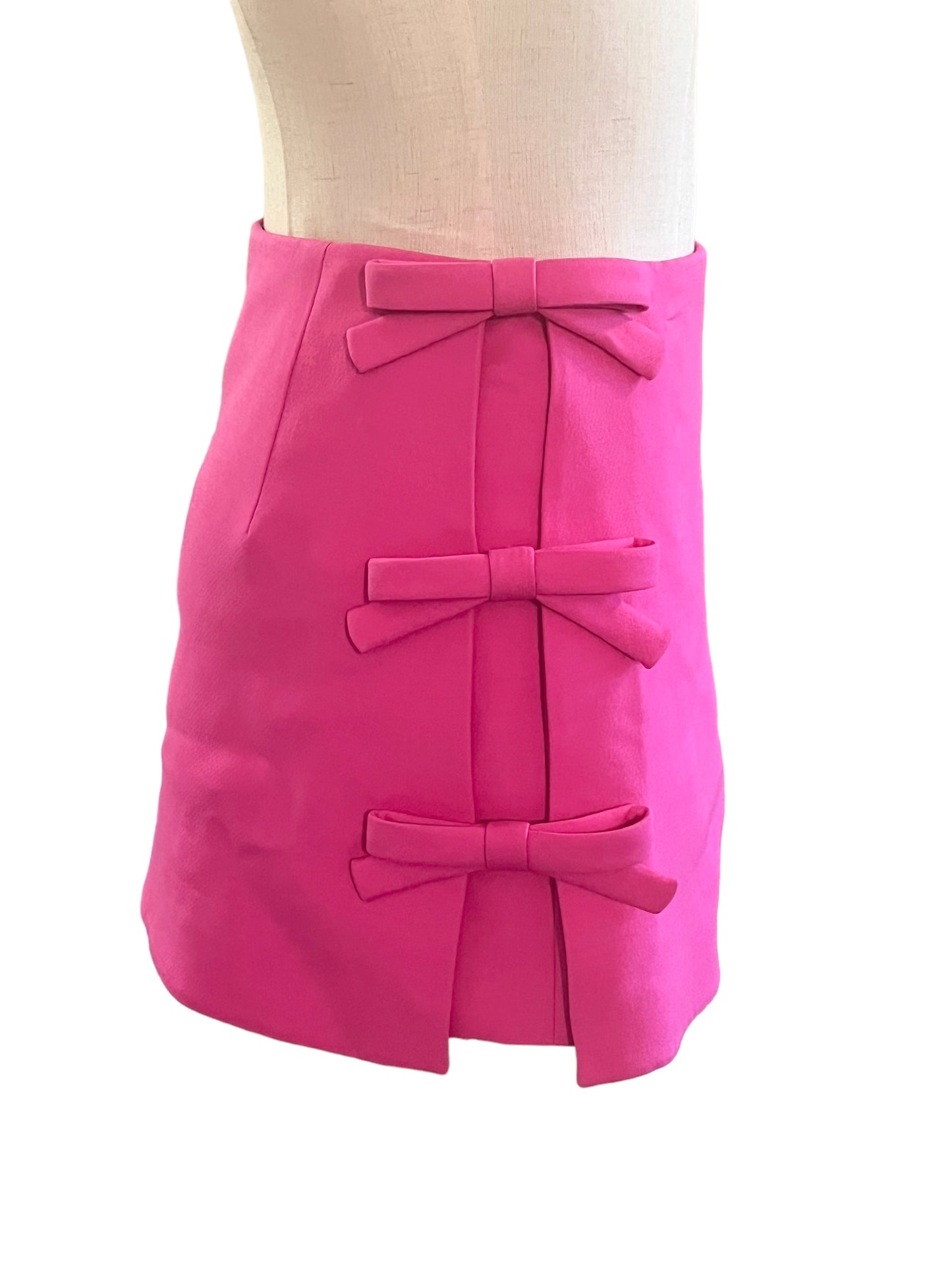 Valentino Size 38 Pink PP by Valentino Crepe Couture Bow Skort