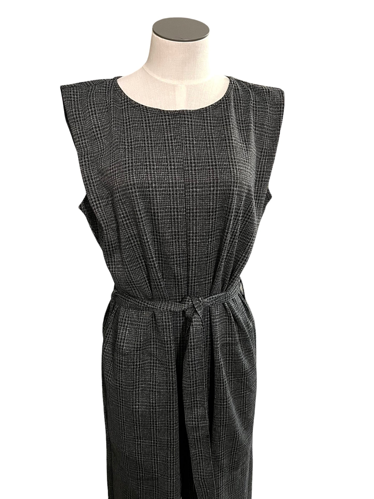 Max Studio Size M Gray Plaid Jumpsuit