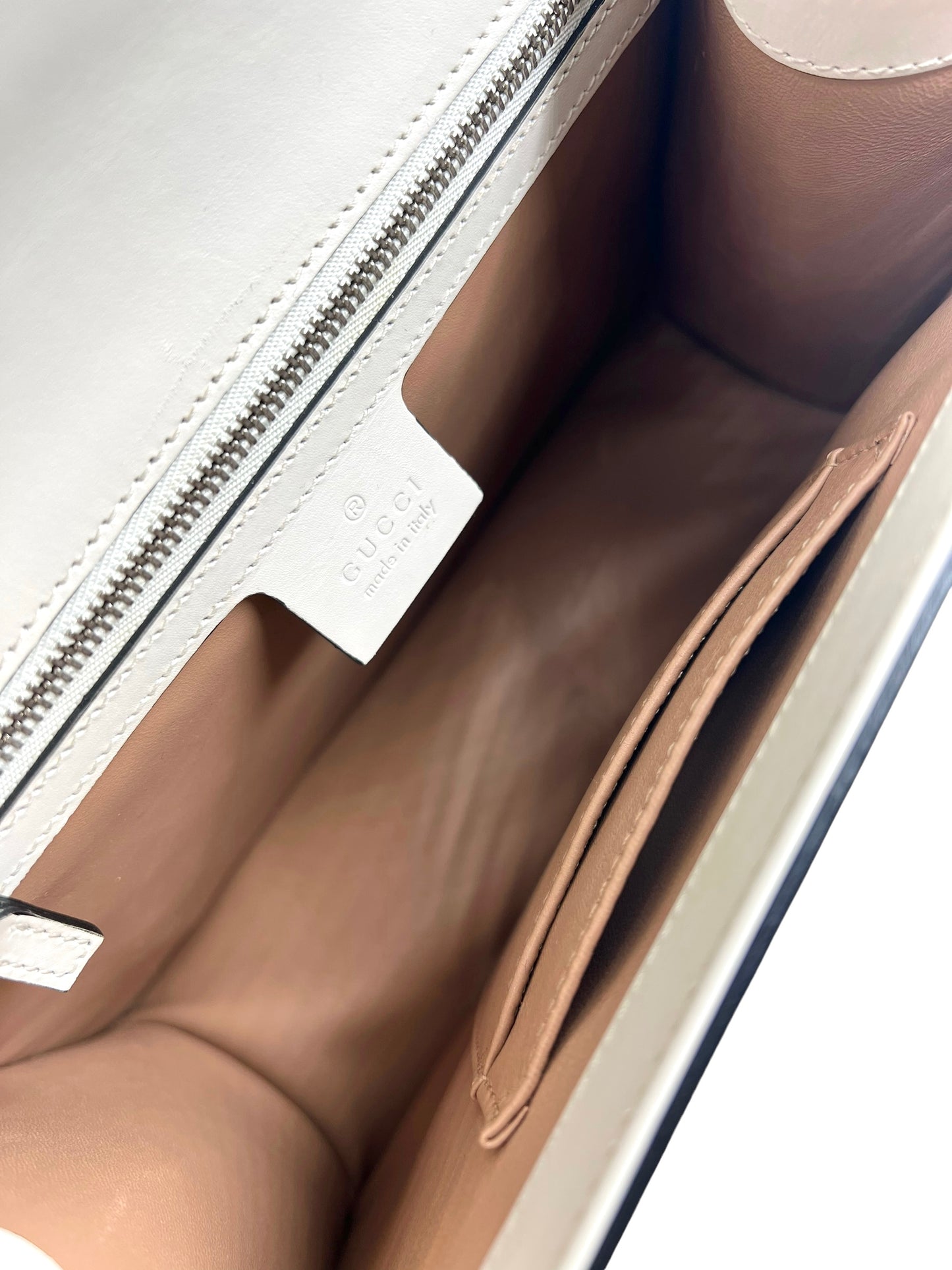 Gucci Cream Leather Small Lilith Top Handle Bag
