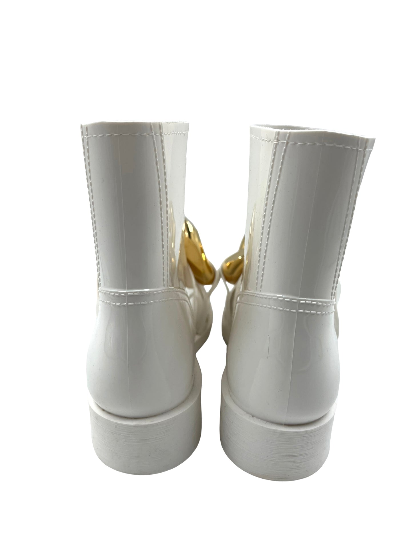 JW Anderson Size 39 White Chain Rain Booties