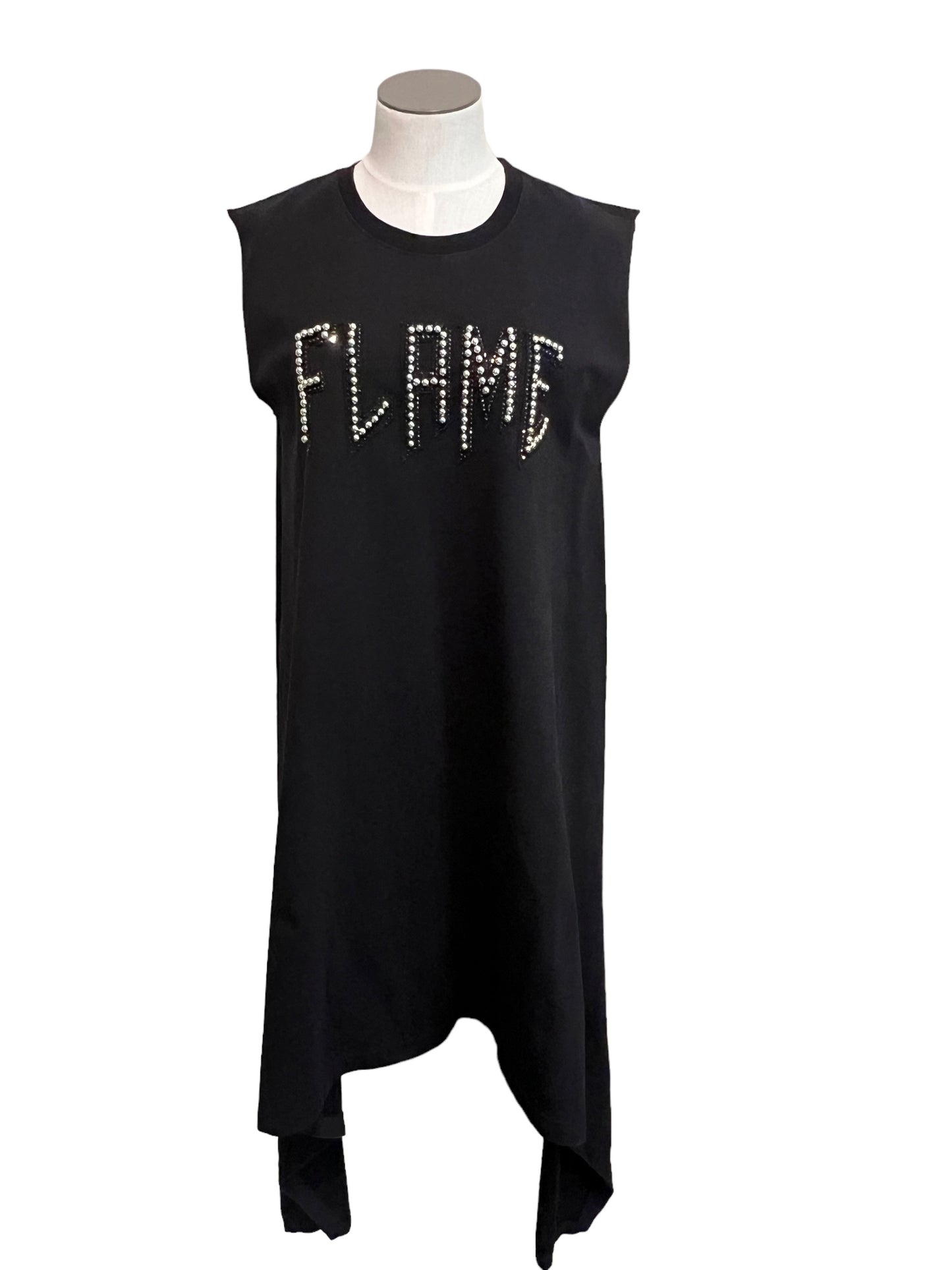 Odi et Amo Size S Black Graphic Dress