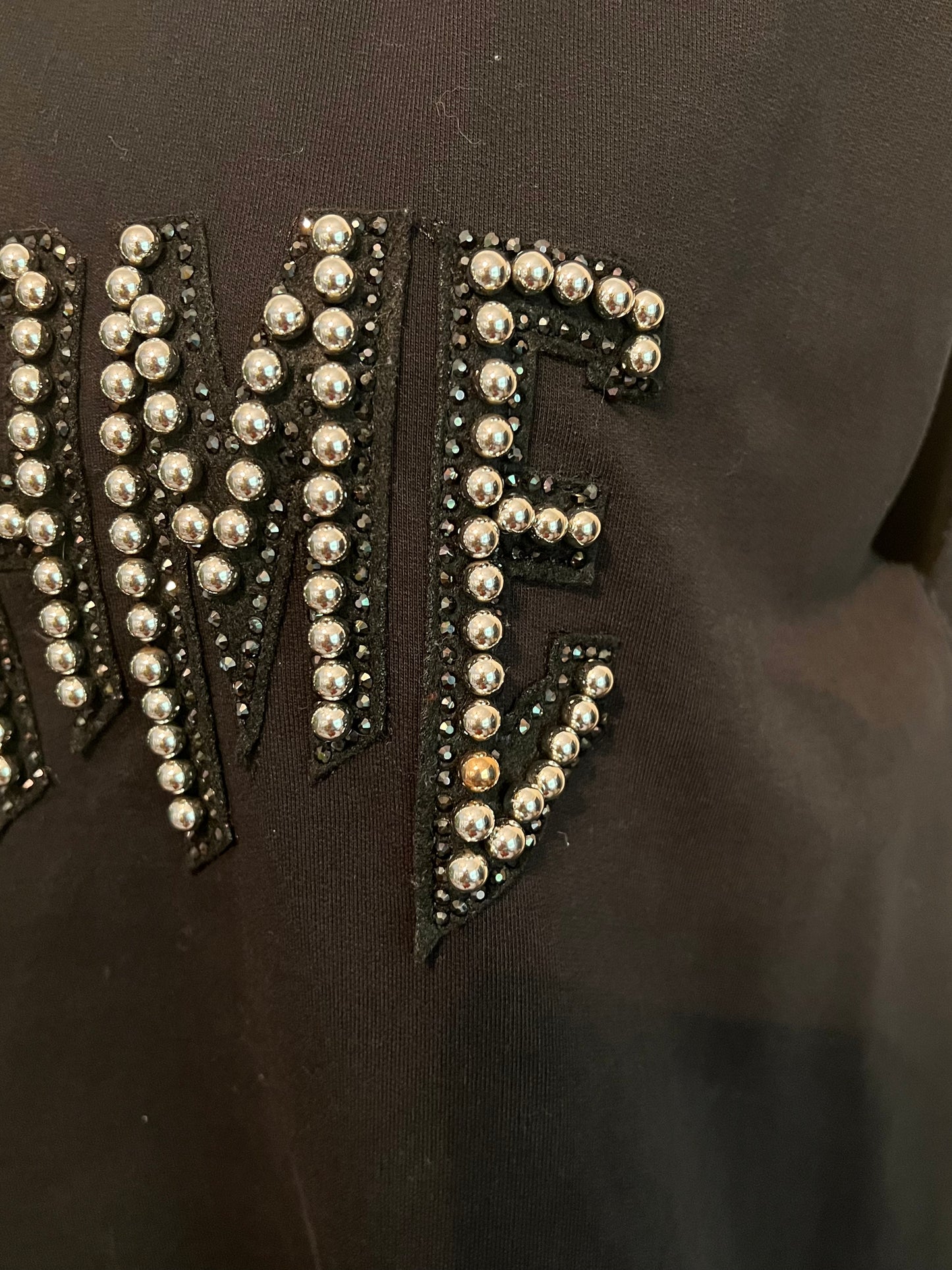 Odi et Amo Size S Black Graphic Dress