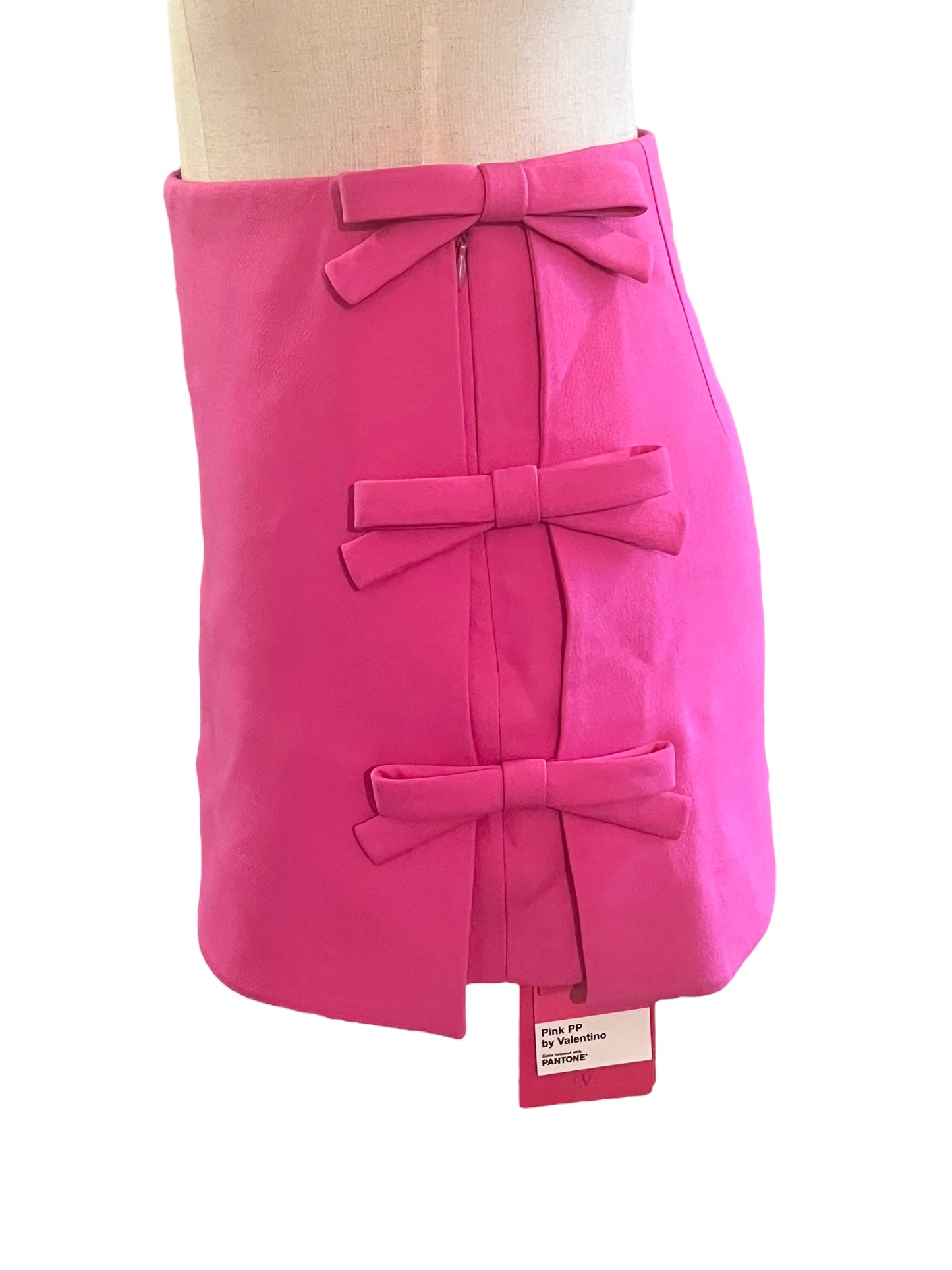 Valentino Size 38 Pink PP by Valentino Crepe Couture Bow Skort