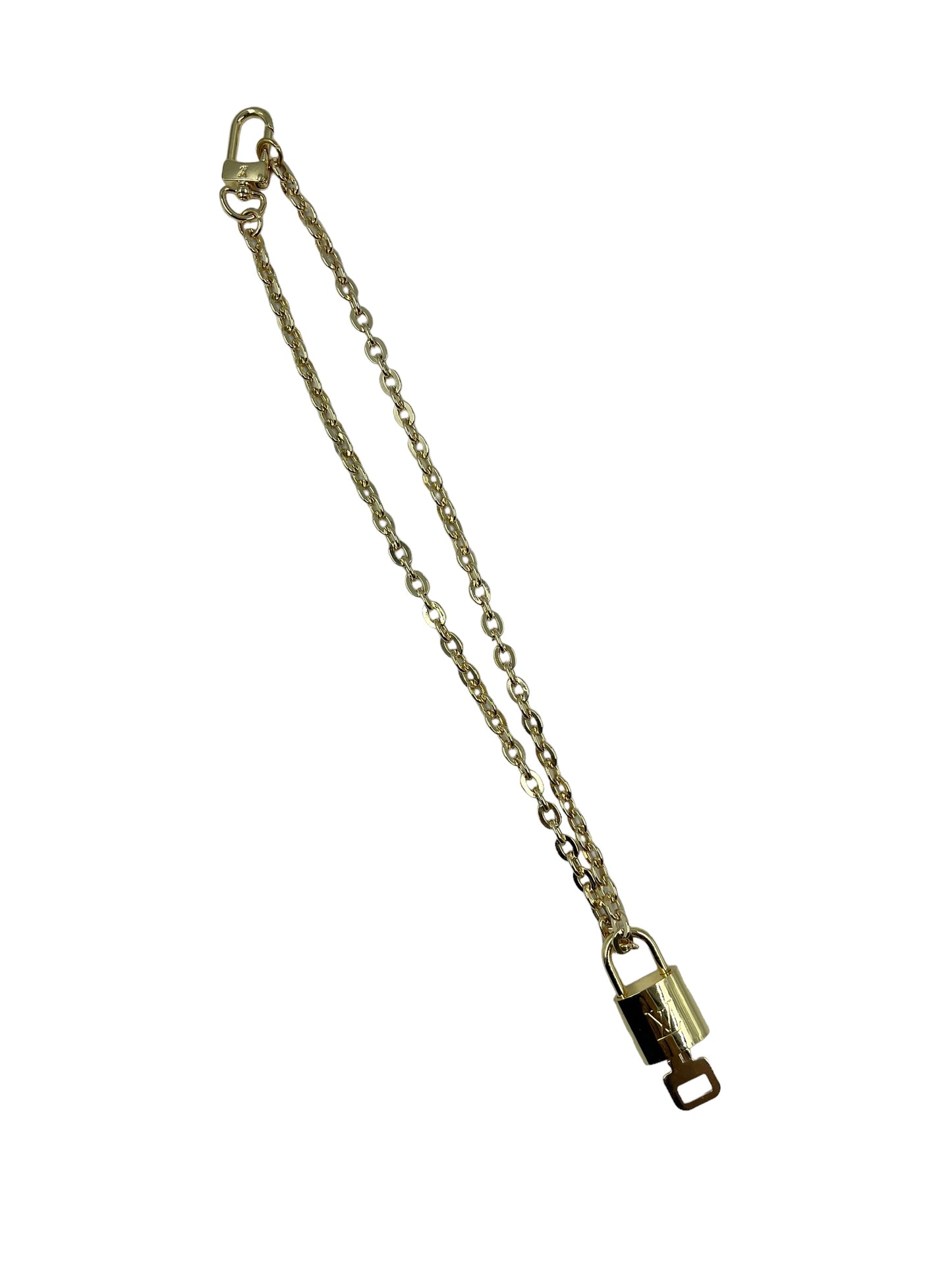 Repurposed Gold Chain Lock Necklace