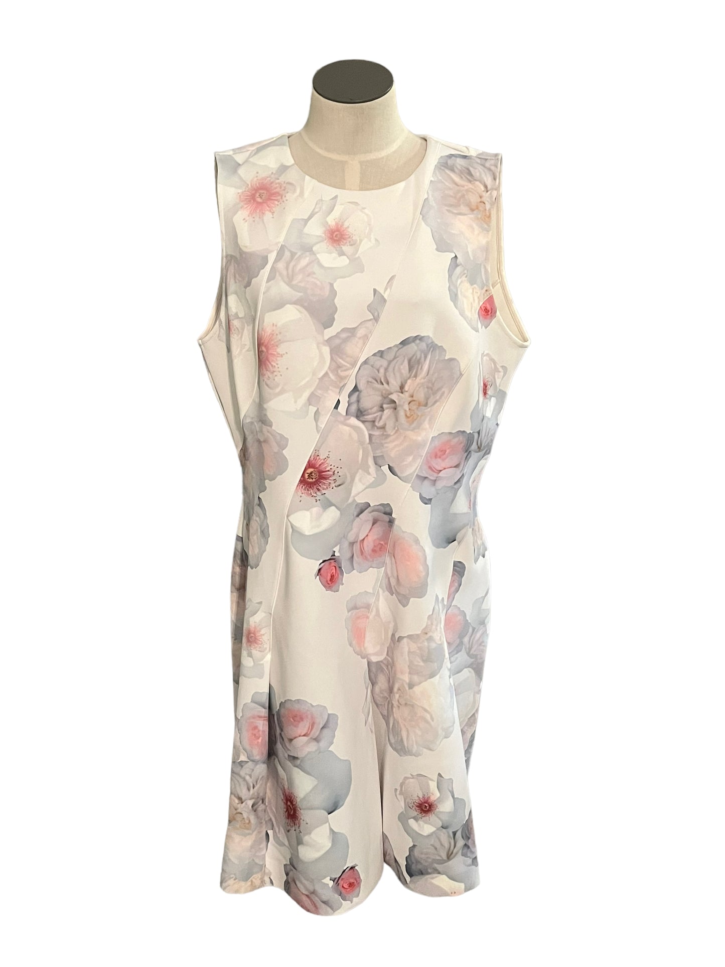 Ted Baker Size 12 Floral Neoprene Skater Dress
