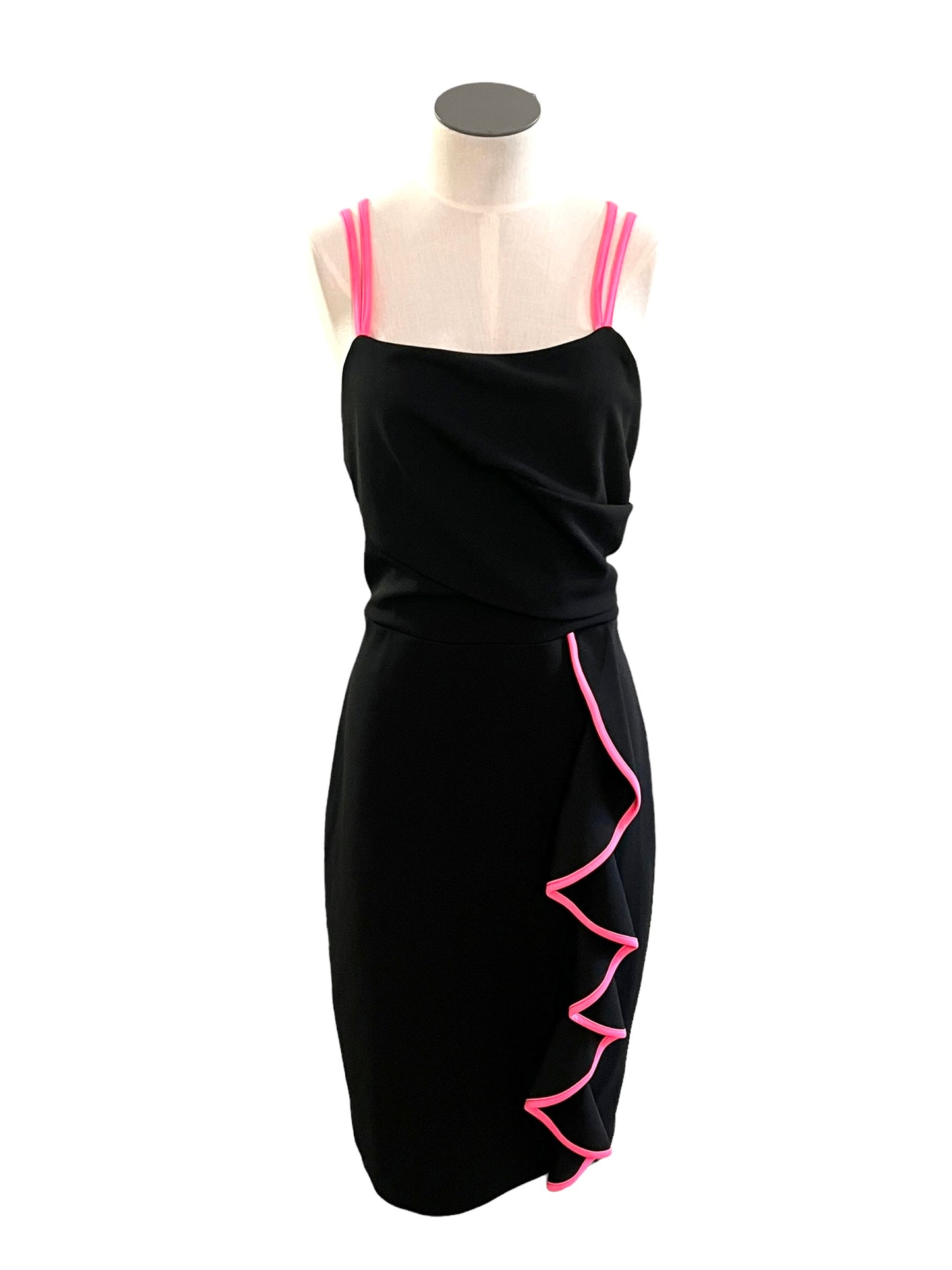 Venus Size L Black Ruffle Dress