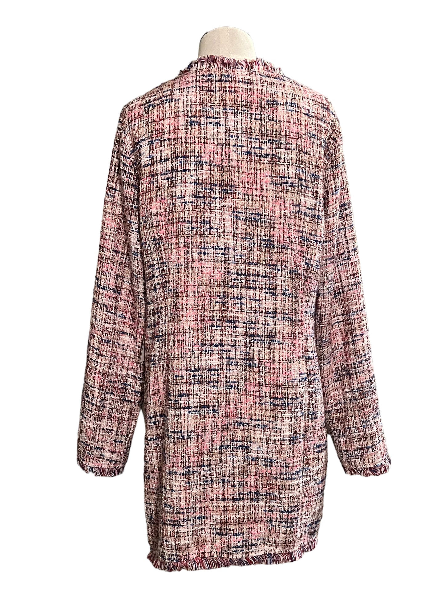 Laundry by Shelli Segal Pink Tweed Size M Jacket Blazer