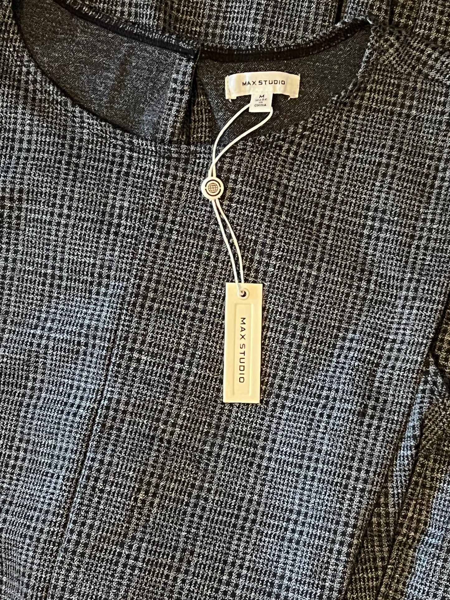 Max Studio Size M Gray Plaid Jumpsuit