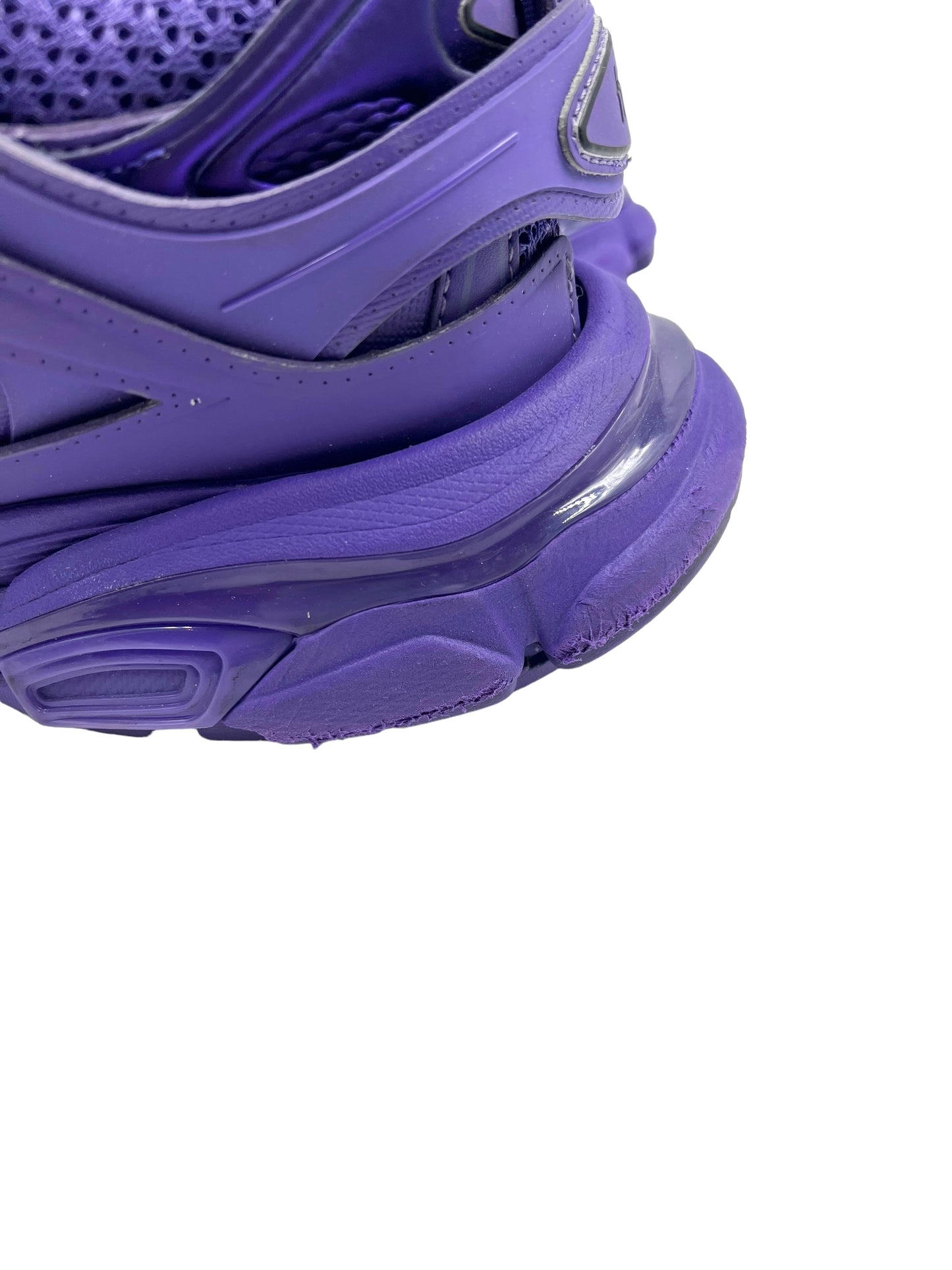 Balenciaga Size 41 Purple Leather Track Sneakers