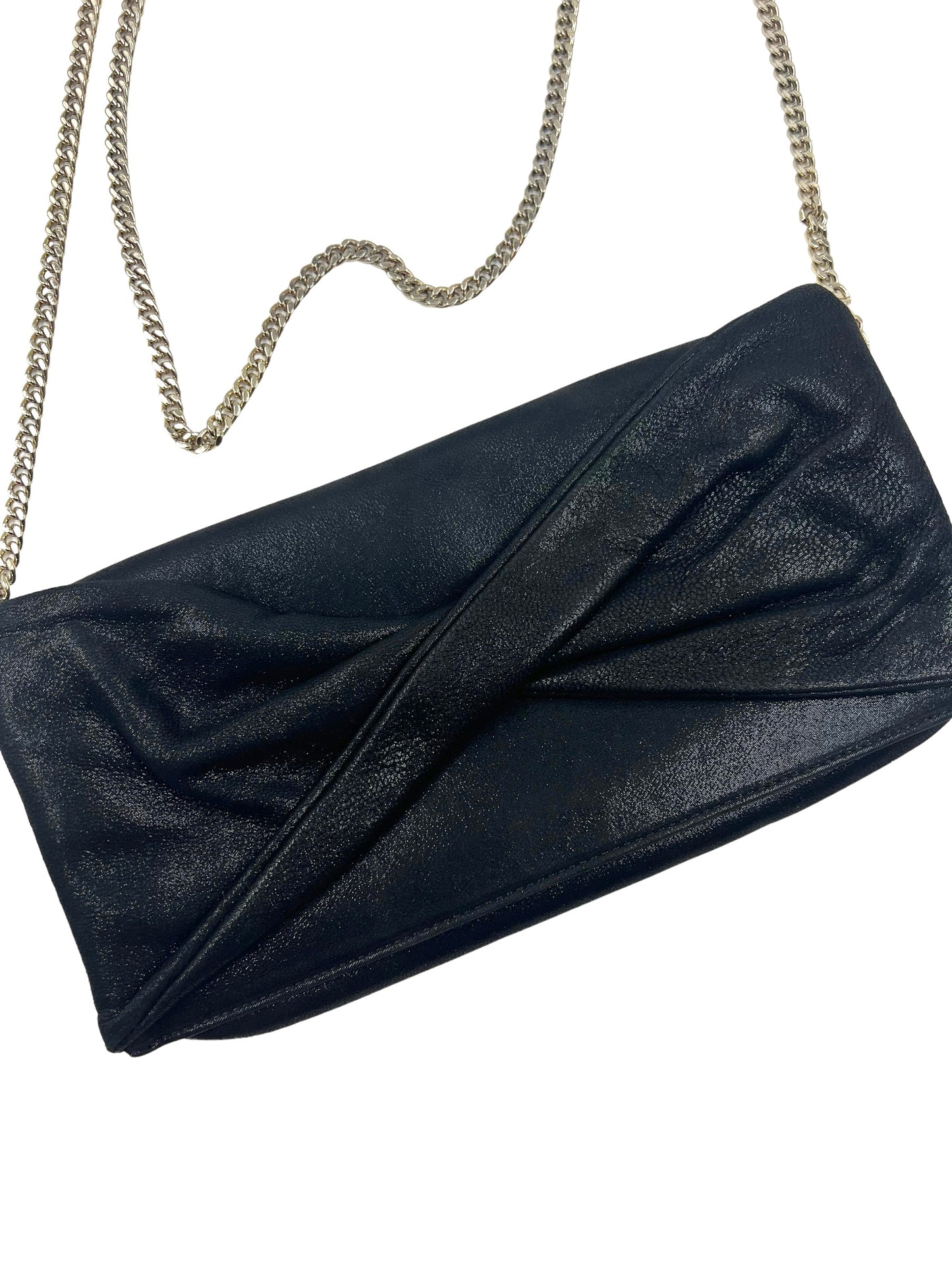 Reiss Black Beau Suede Clutch