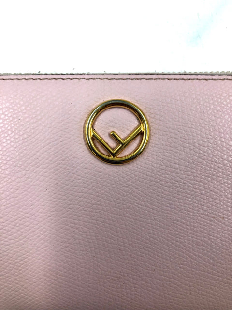 Fendi Peonia Pink Long is Leather Wallet