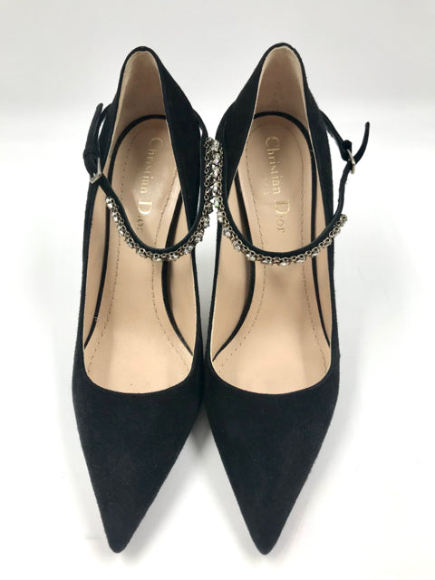Christian Dior Suede Crystal Strap Size 37.5 Heels