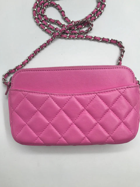 Chanel Pink Calfskin 2021 Small Flap Pouch Handbag