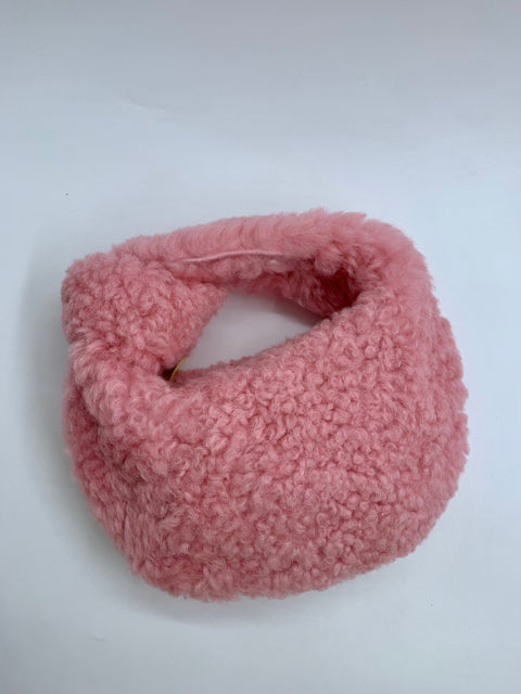 Bottega Veneta Pink Popsicle Shearling Mini Jodie Handbag