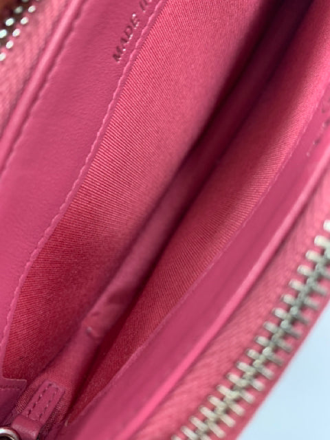 Chanel Pink Calfskin Boy Double Zip WOC
