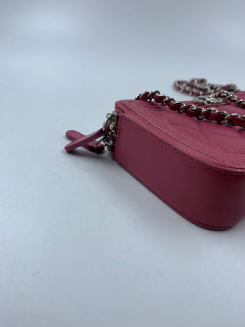 Chanel Pink Calfskin Boy Double Zip WOC