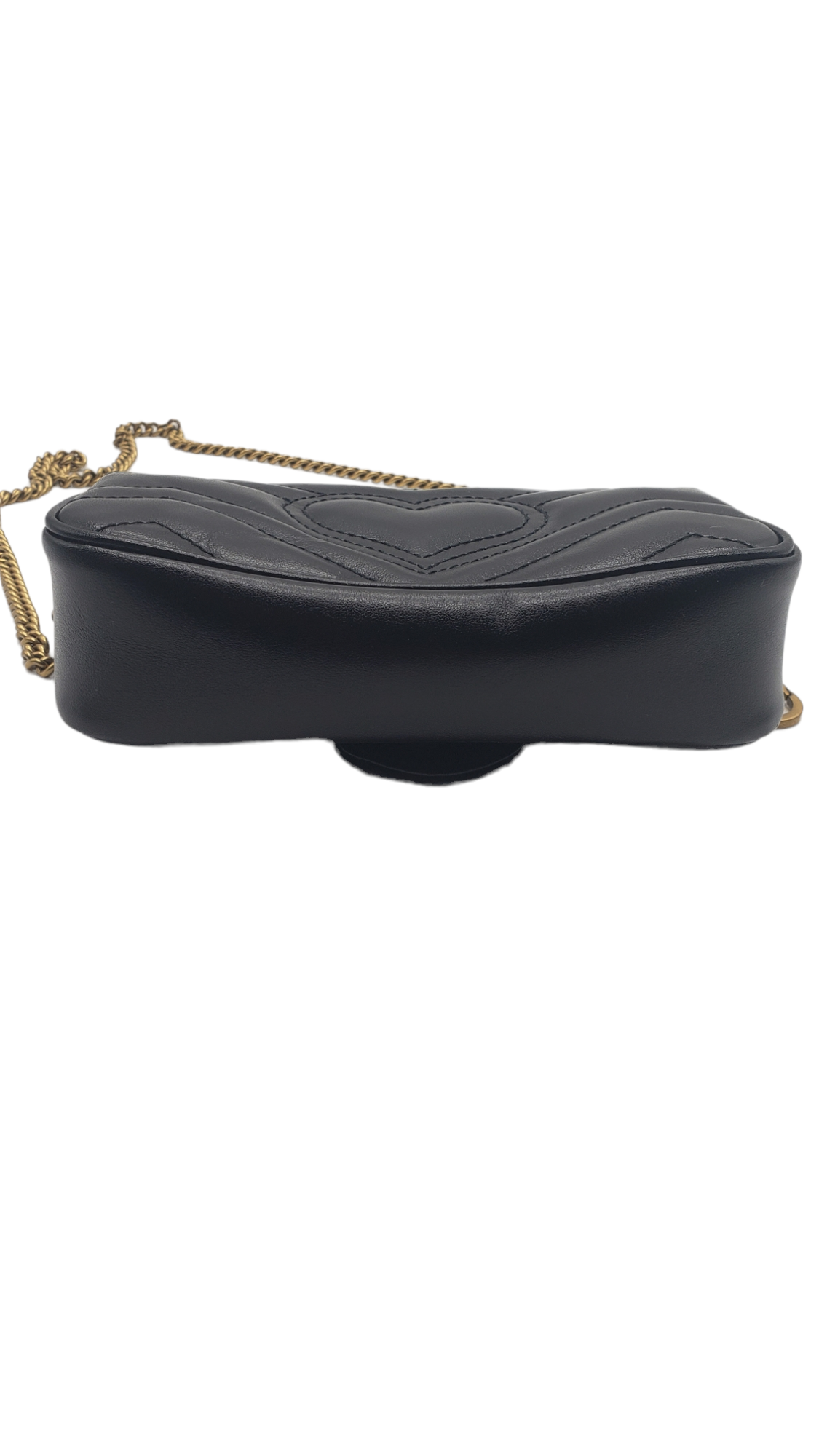 Gucci Black Leather Super Mini Marmont Shoulder Bag