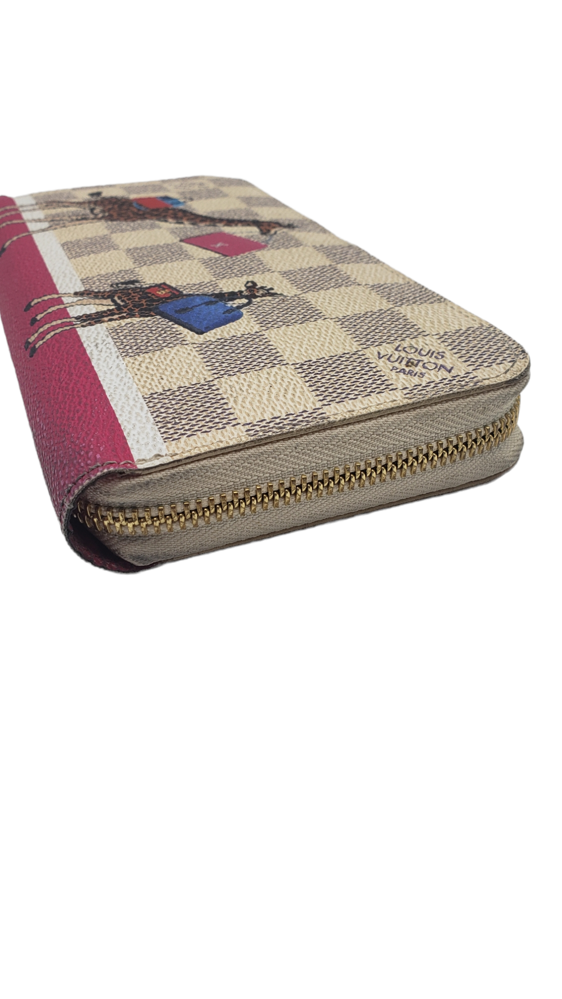 Louis Vuitton Damier Azur Christmas Animation Giraffe Zippy Wallet