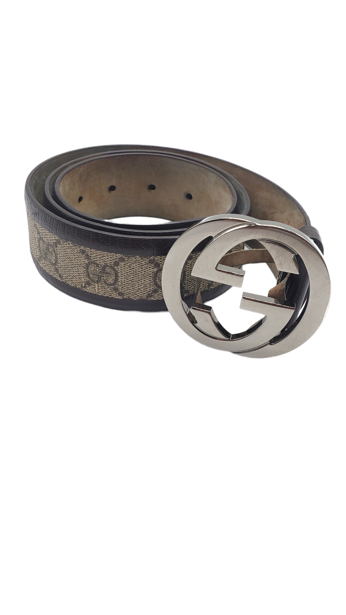 Gucci Brown GG Supreme Canvas Size 85/34 Belt
