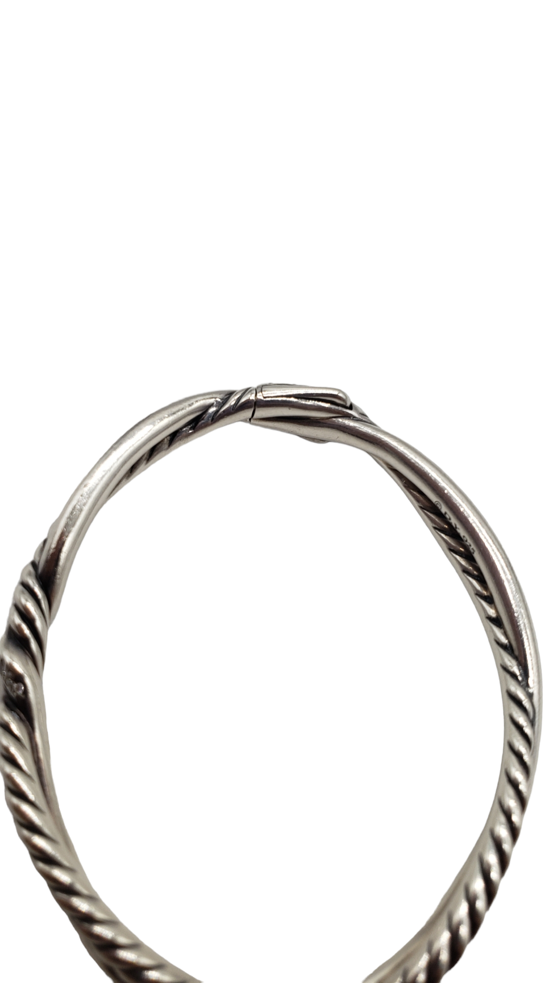 David Yurman Sterling Silver Continuance Small Station Diamond 7mm Bracelet