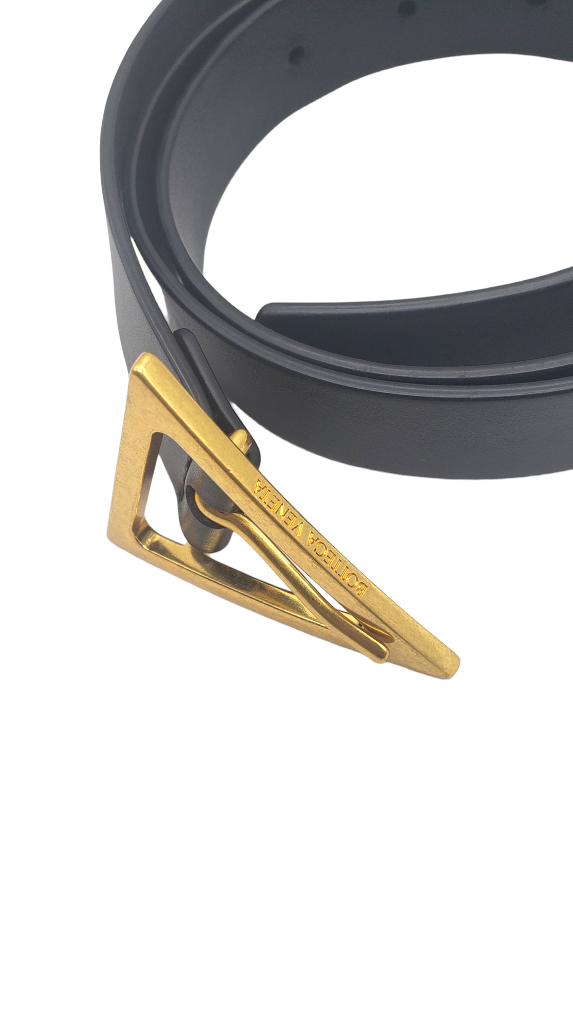 Bottega Veneta Black  Thin Triangle Size 85/34 Belt