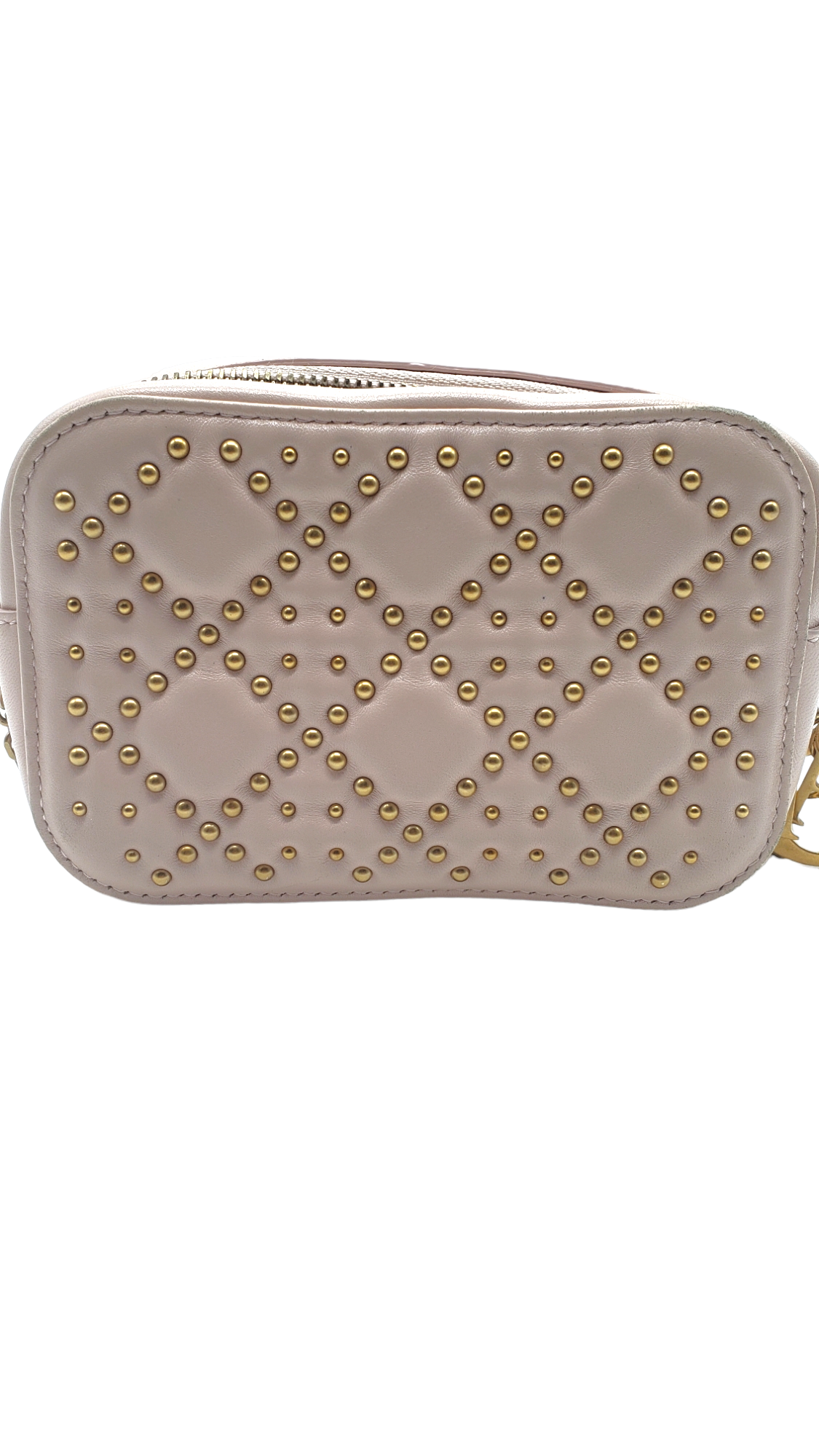 Christian Dior Blush Cannage Studded Lady Dior Camera Bag