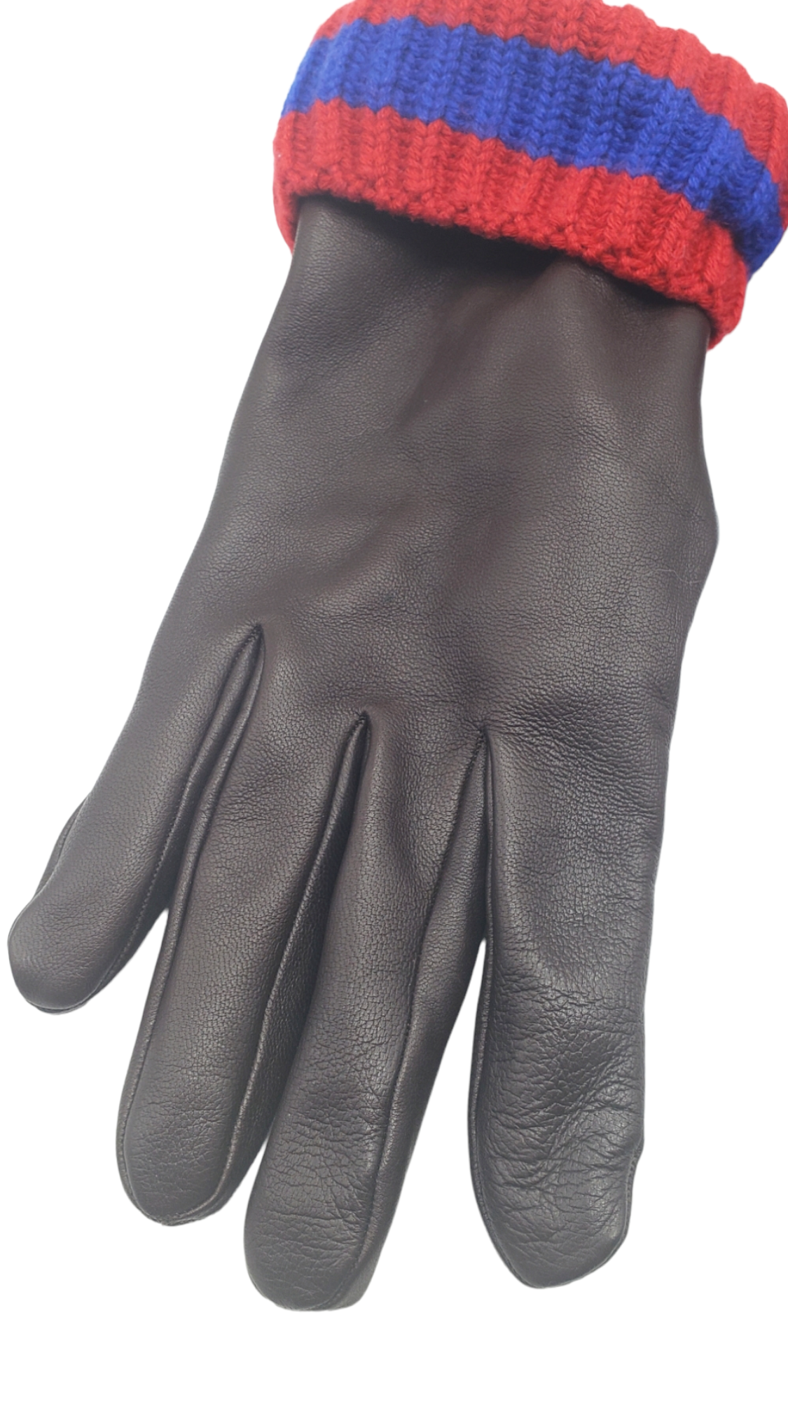 Gucci Brown Leather Size Medium Gloves