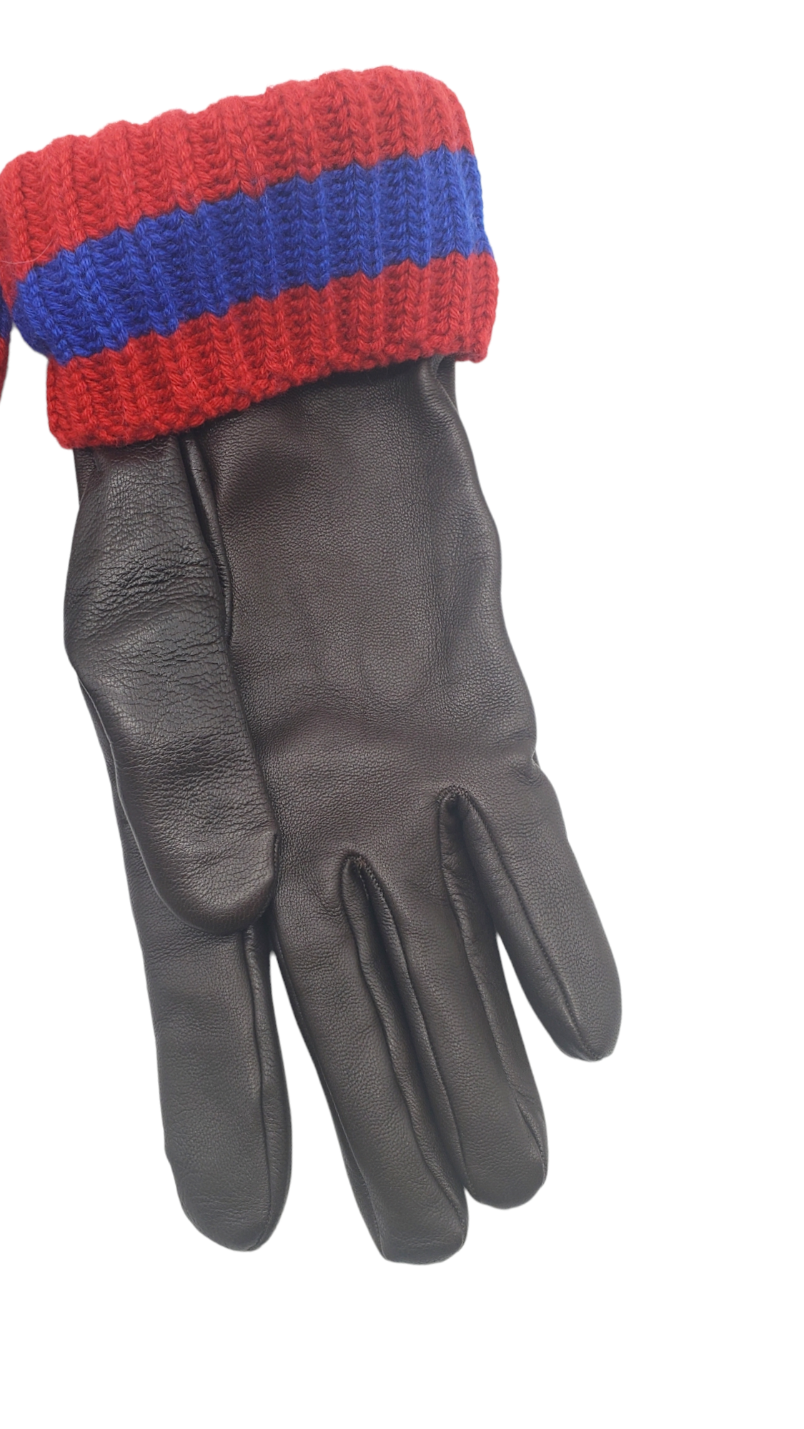 Gucci Brown Leather Size Medium Gloves