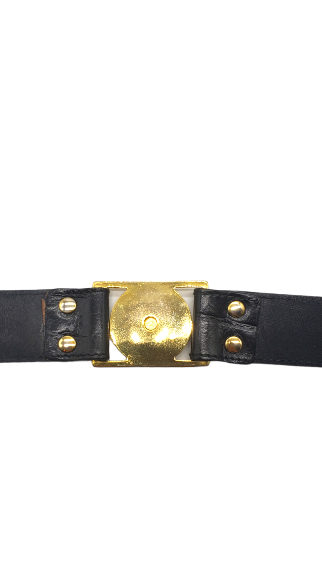 Versace Vintage Black Studded Size XS/S Mini Pouch Belt