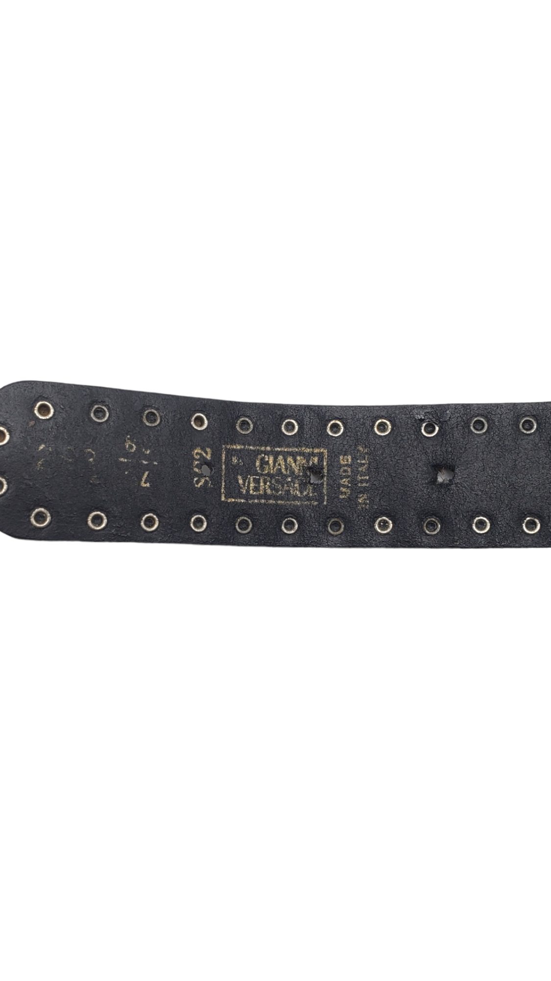 Versace Vintage Black Studded Size XS/S Mini Pouch Belt