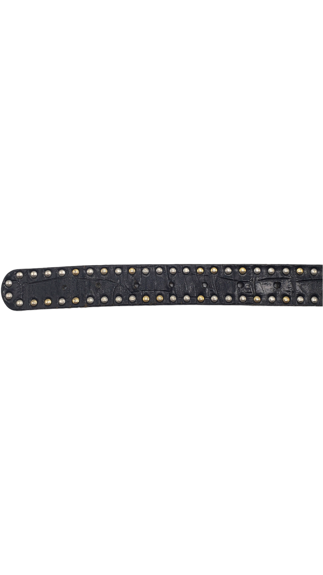 Versace Vintage Black Studded Size XS/S Mini Pouch Belt