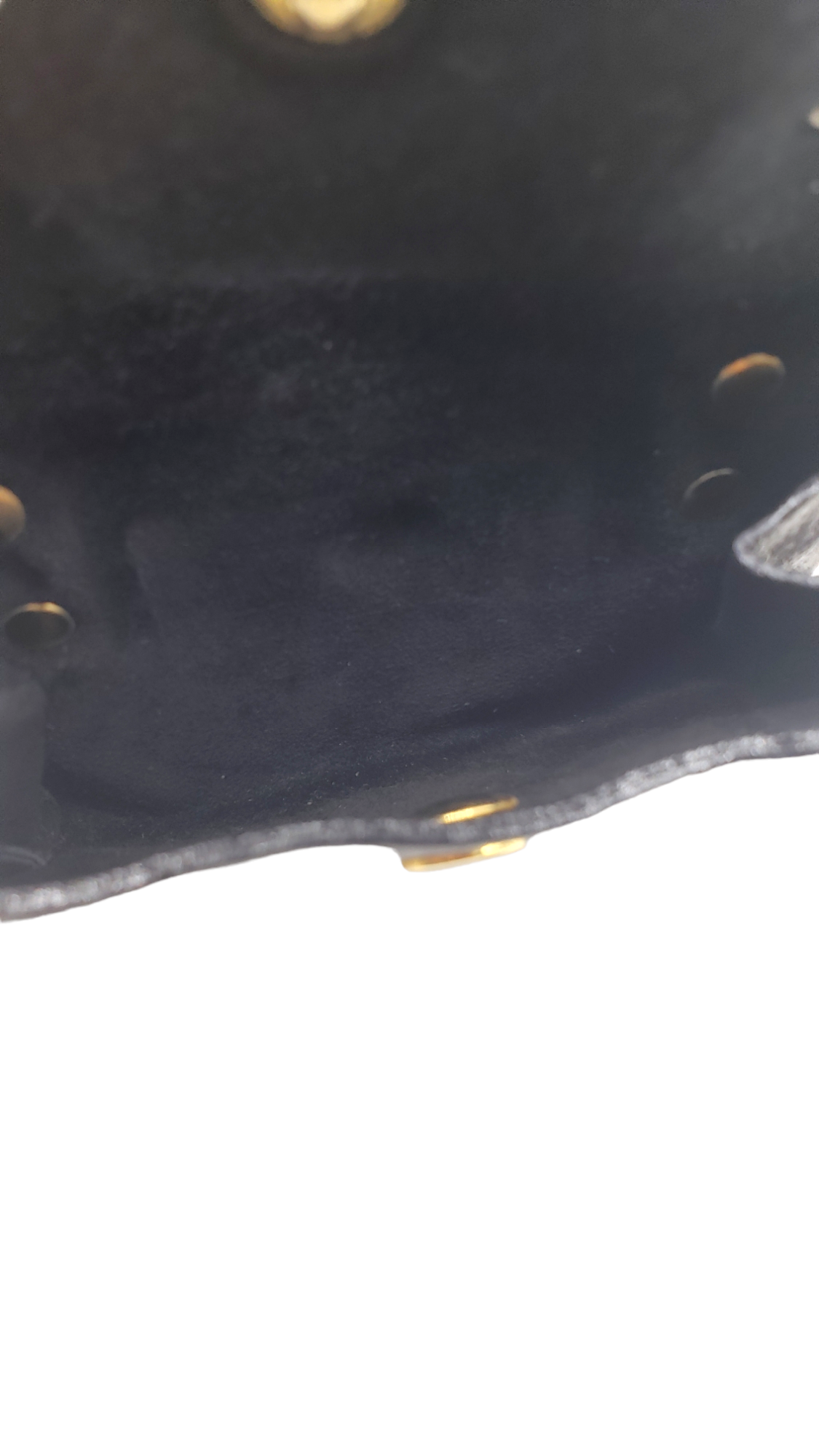 Versace Vintage Black Studded Size XS/S Mini Pouch Belt