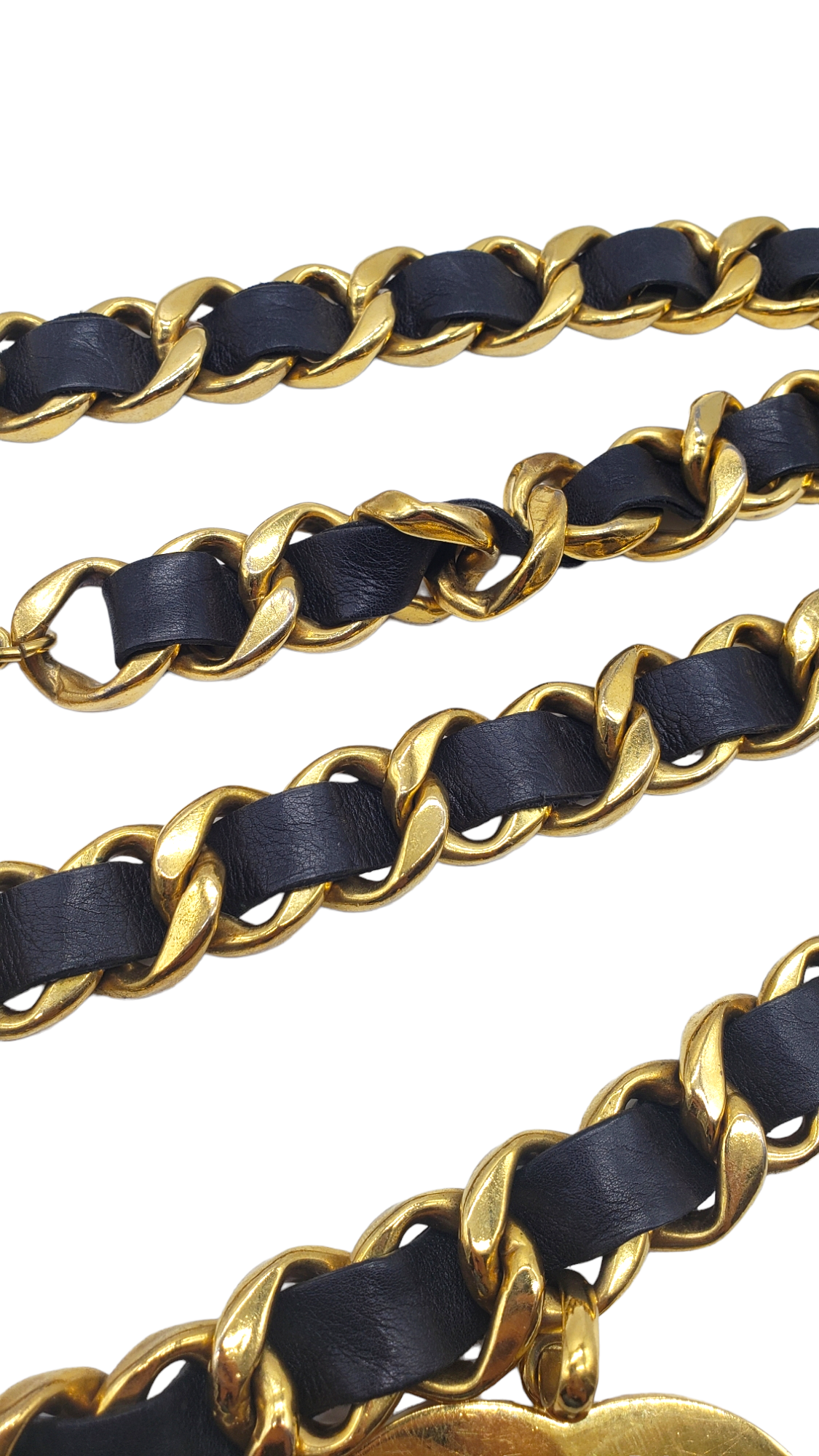 Chanel Iconic Collection 29 Jumbo Leather CC Triple Layer Belt