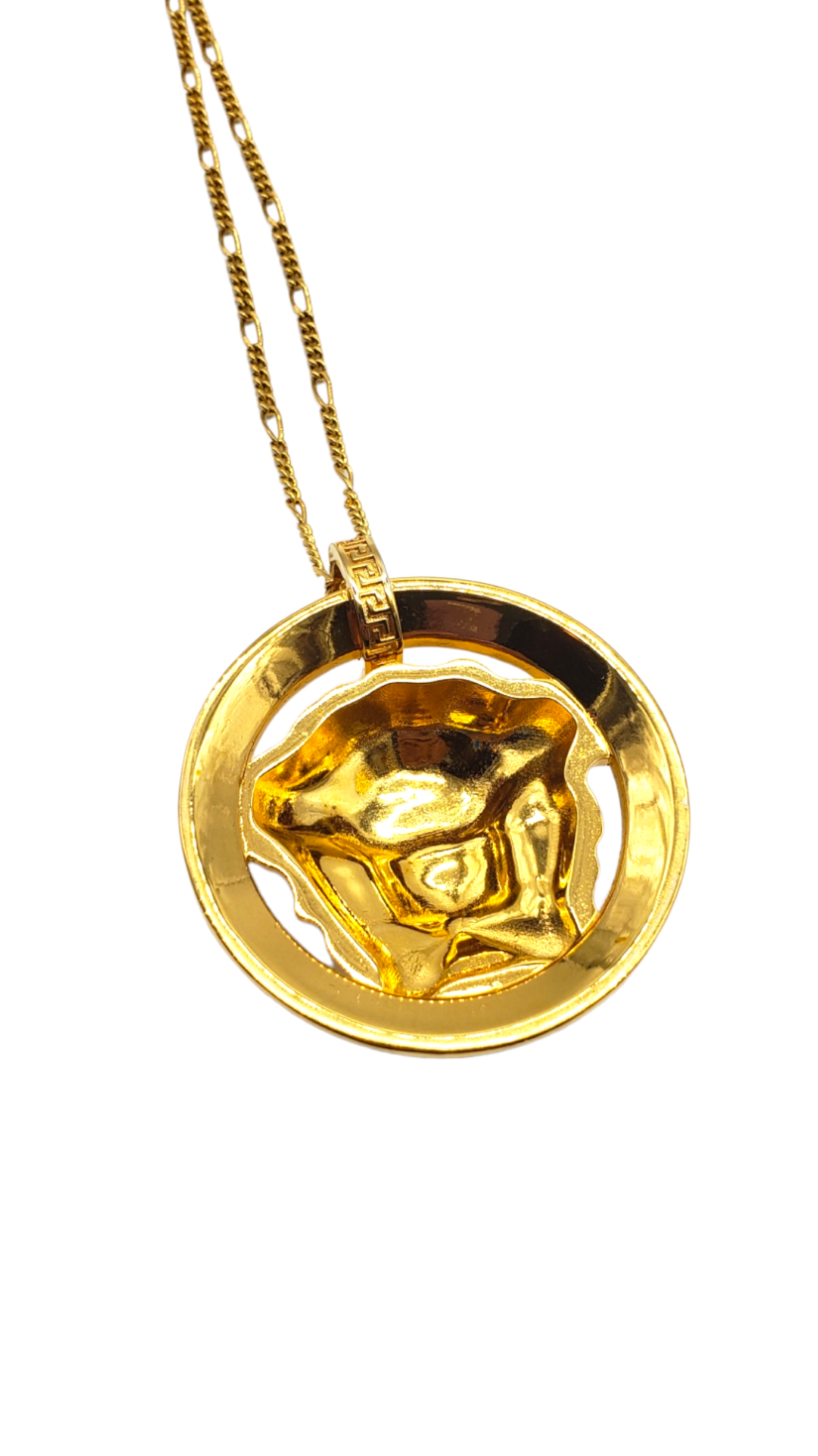 Versace Gold Large Medusa Medallion Necklace
