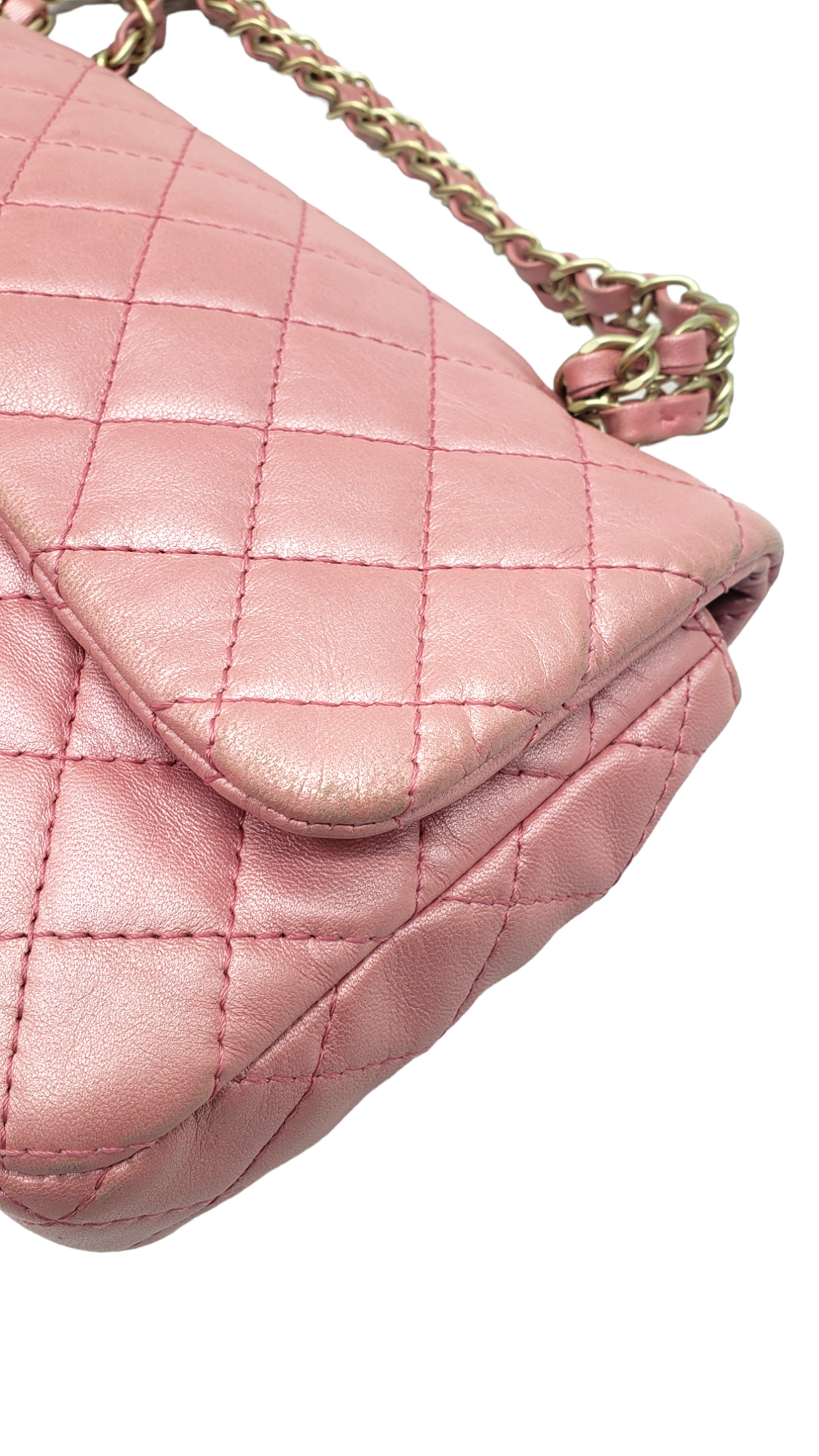 Chanel Pink 2010-2011 Lambskin Precious Jewel Flap Bag