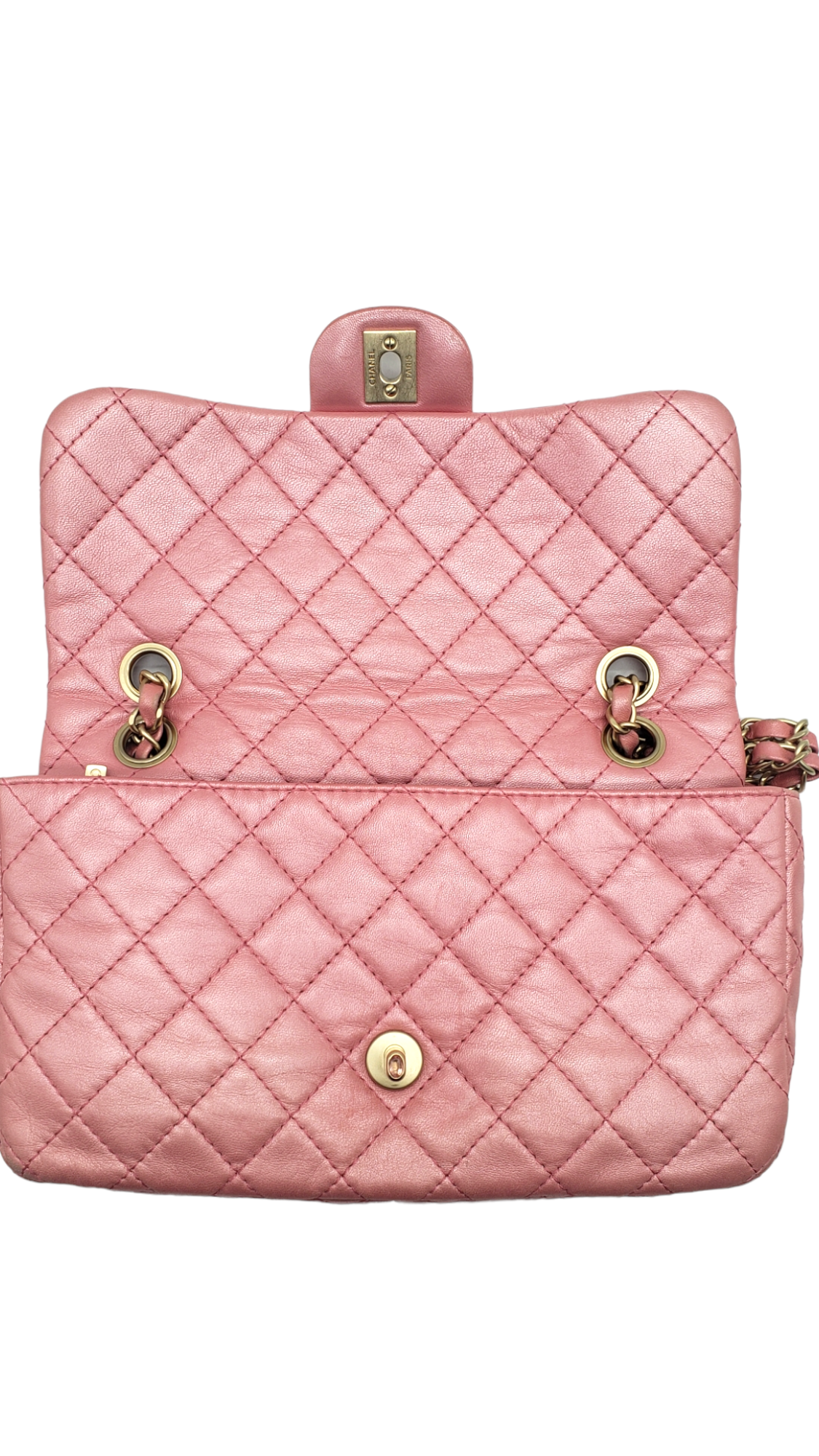 Chanel Pink 2010-2011 Lambskin Precious Jewel Flap Bag