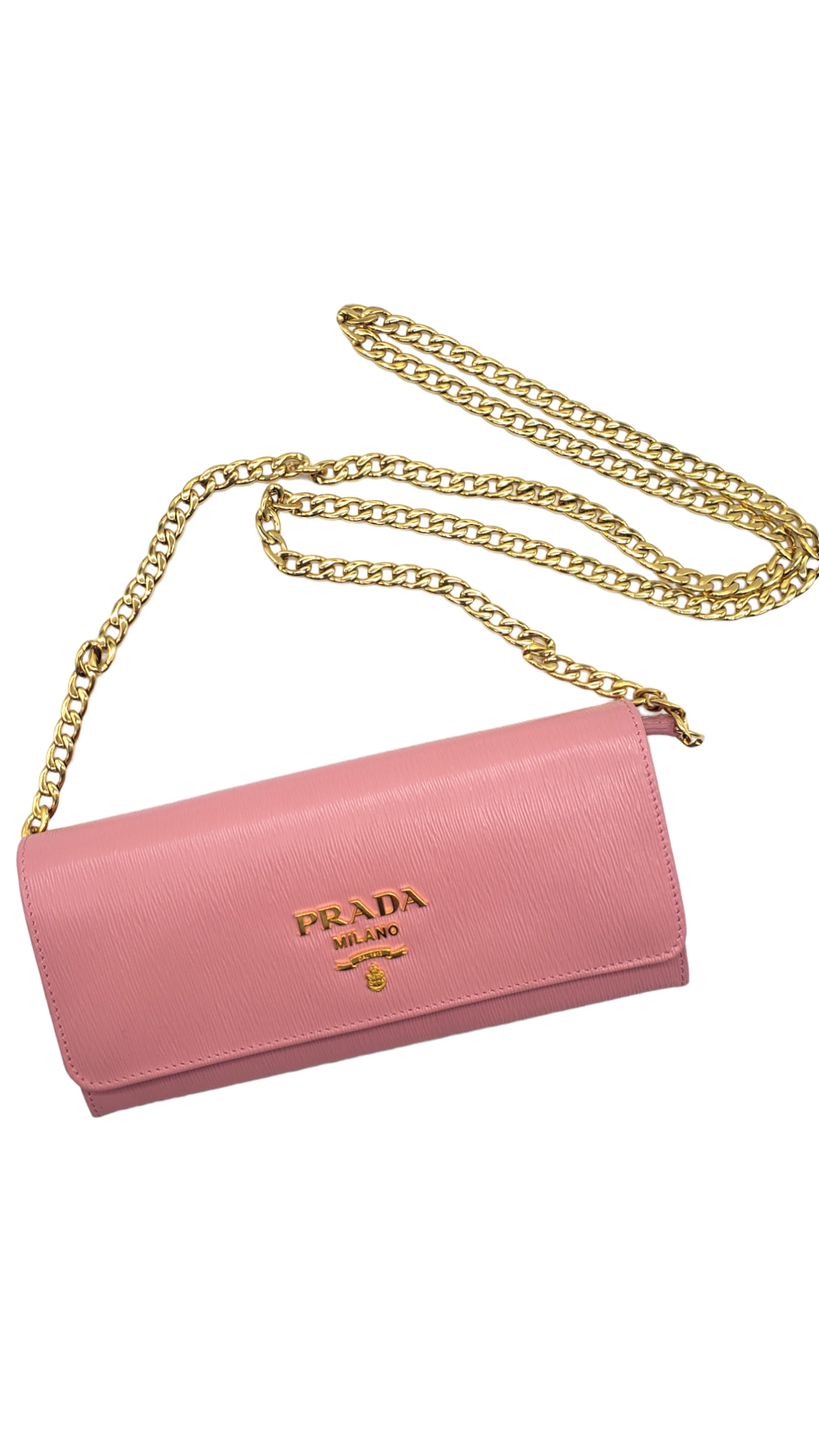 Prada Pink Textured Leather WOC
