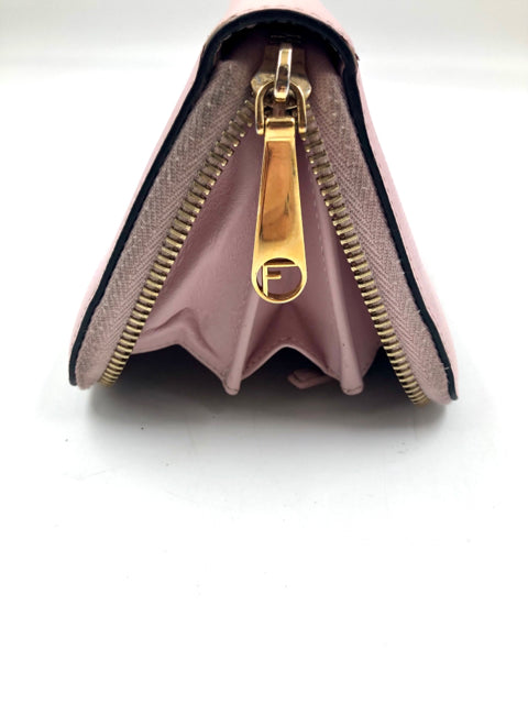 Fendi Peonia Pink Long is Leather Wallet