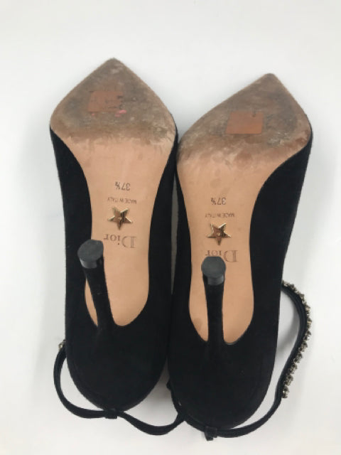 Christian Dior Suede Crystal Strap Size 37.5 Heels