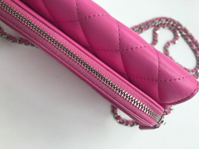 Chanel Pink Calfskin 2021 Small Flap Pouch Handbag