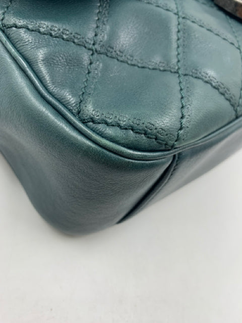 Chanel Green Calfskin Paris-Edinburgh Coco Sporran Jumbo Flap Handbag