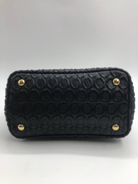 Prada Black Fabric Embossed Handbag