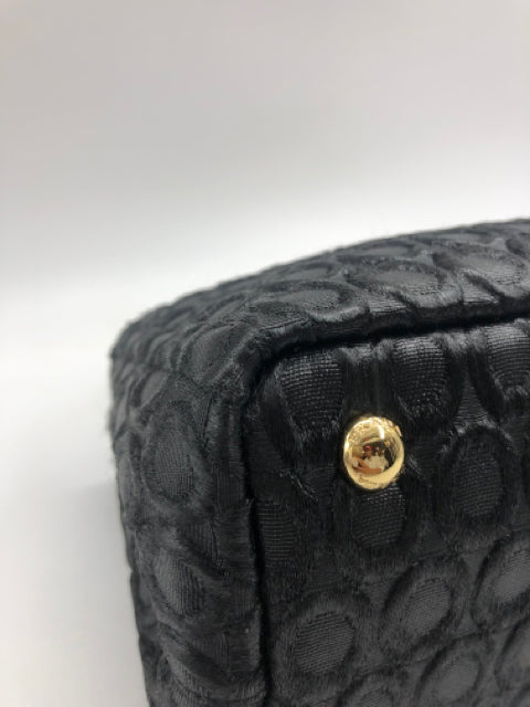 Prada Black Fabric Embossed Handbag