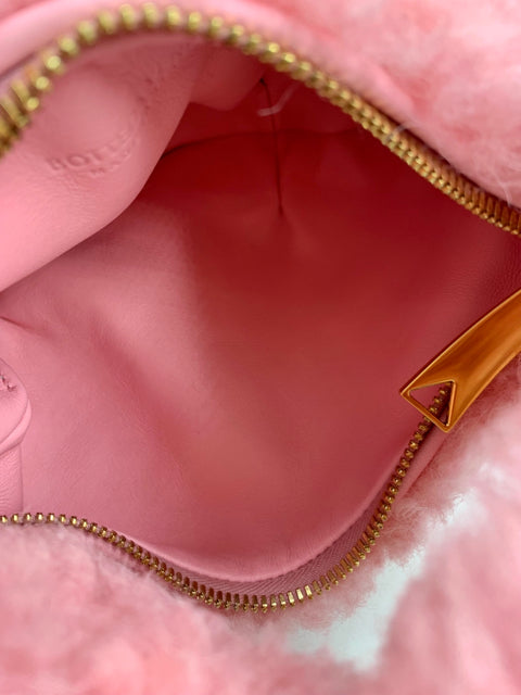 Bottega Veneta Pink Popsicle Shearling Mini Jodie Handbag