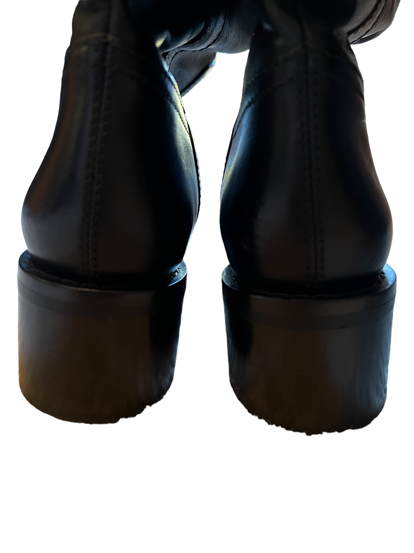 Celine Black Foldover OTK Folco Shearling Size 39 Boots