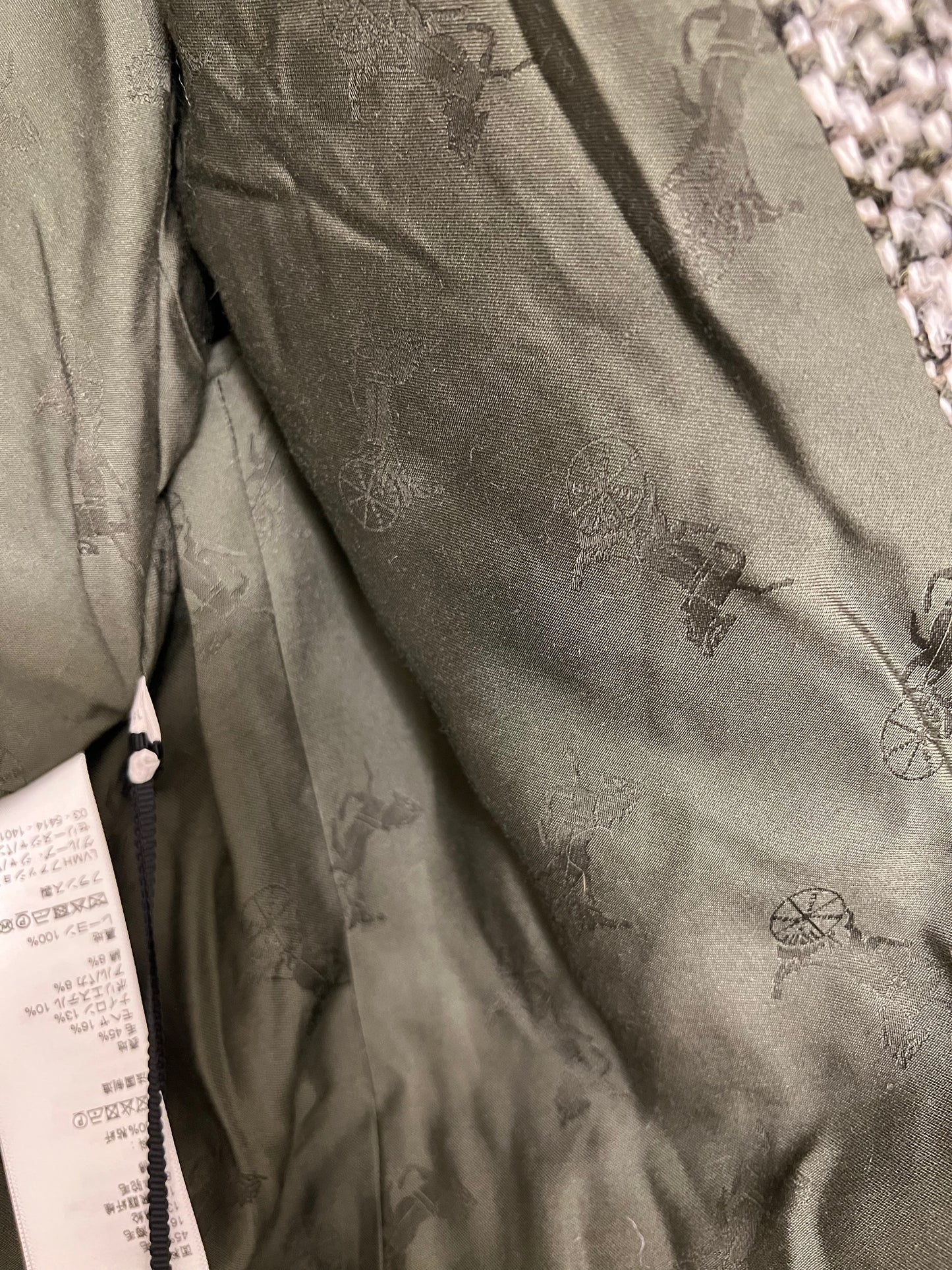 Celine Olive Tweed Size 38 Chausser Jacket