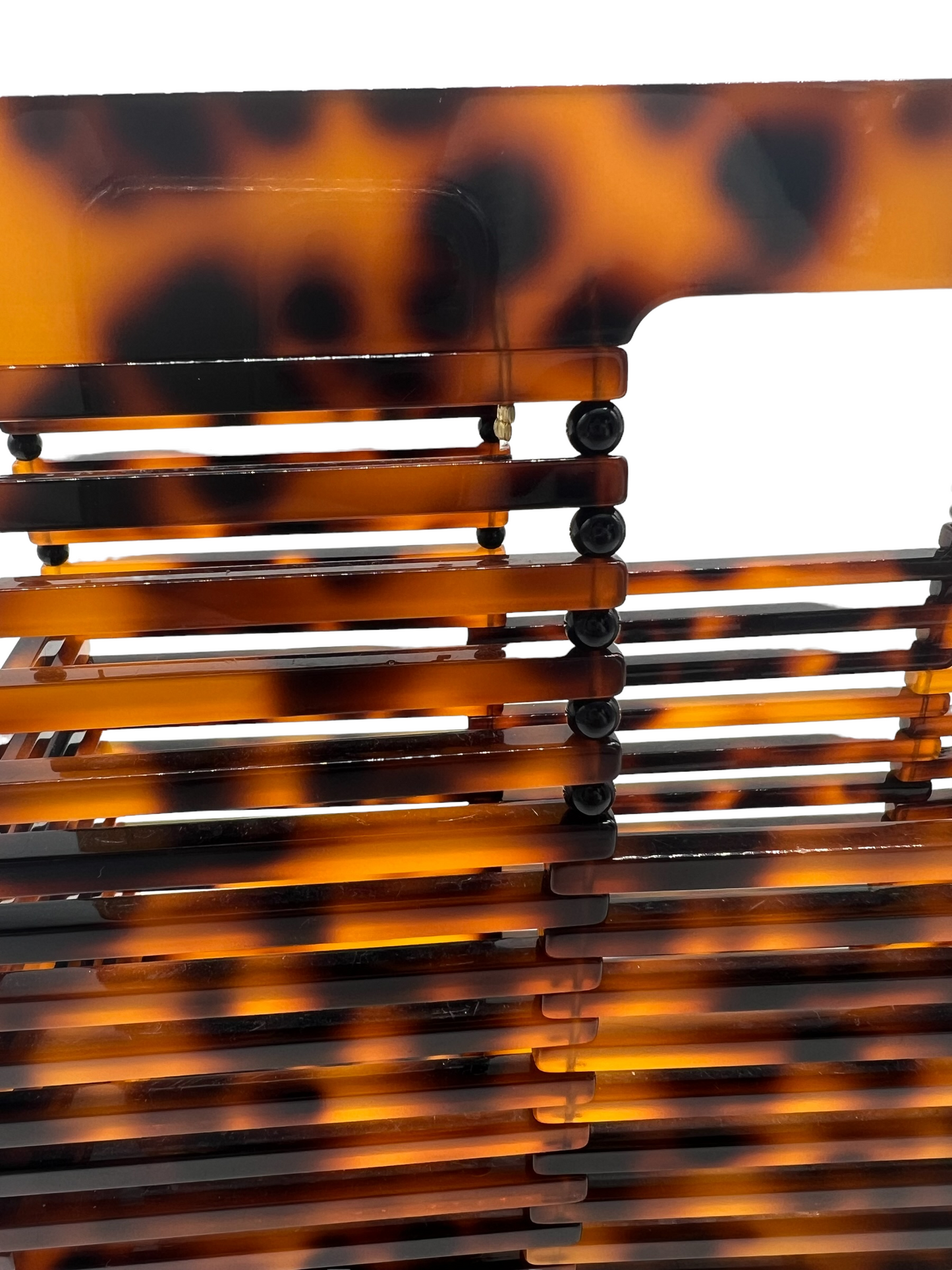 Rachel Roy Tortoise Acrylic Top Handle Bag