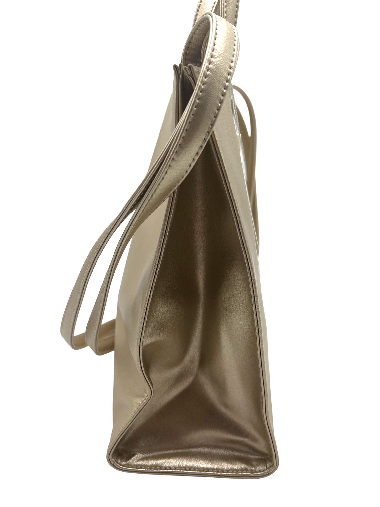 Telfar Vegan Leather Medium Gold Shopper